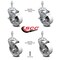 Service Caster 4 Inch Semi Steel Wheel Swivel 12mm Threaded Stem Caster Brake SCC, 2PK SCC-TS20S414-SSS-M1215-2-TLB-2 - alternate 3